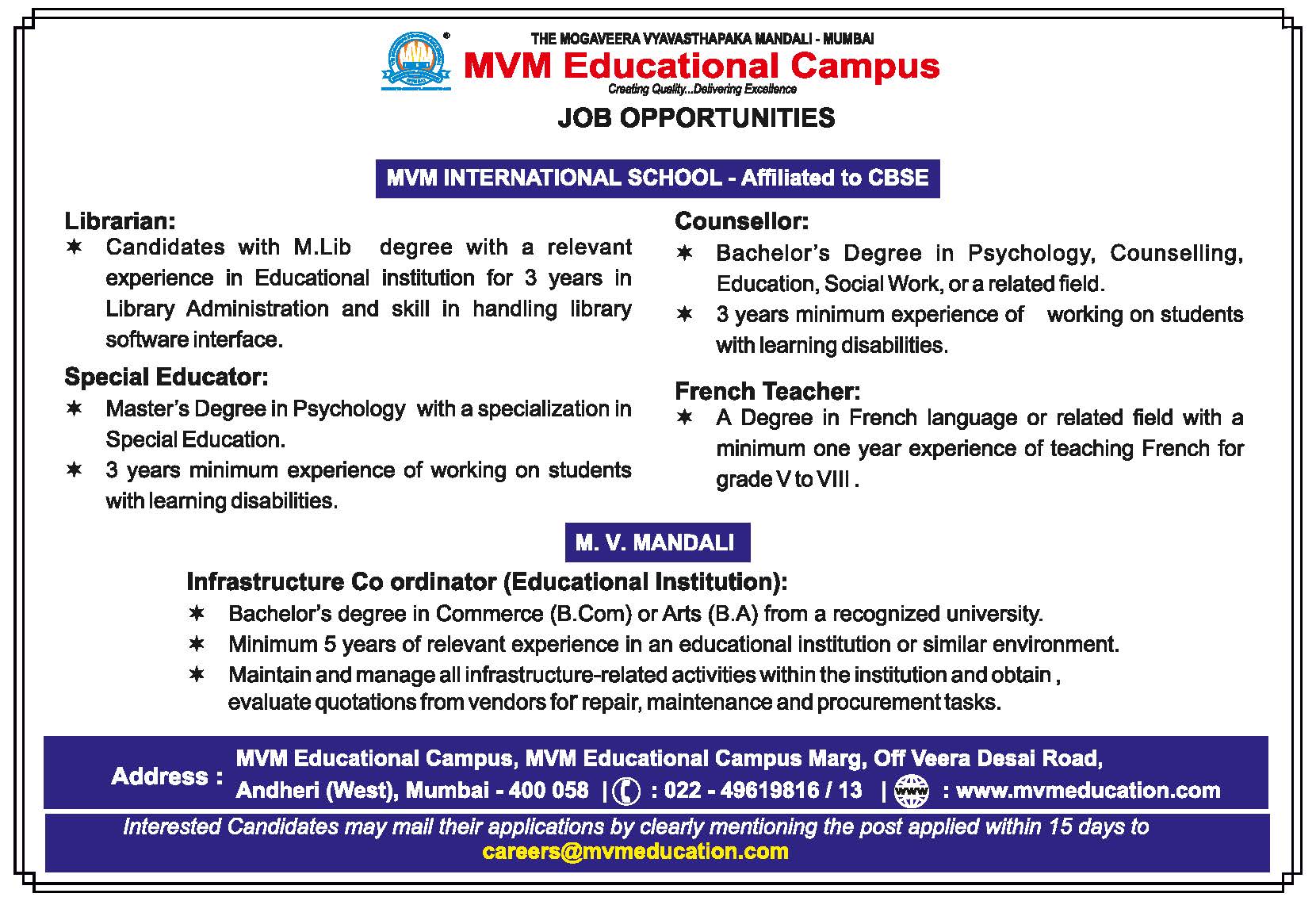 International Job Openings